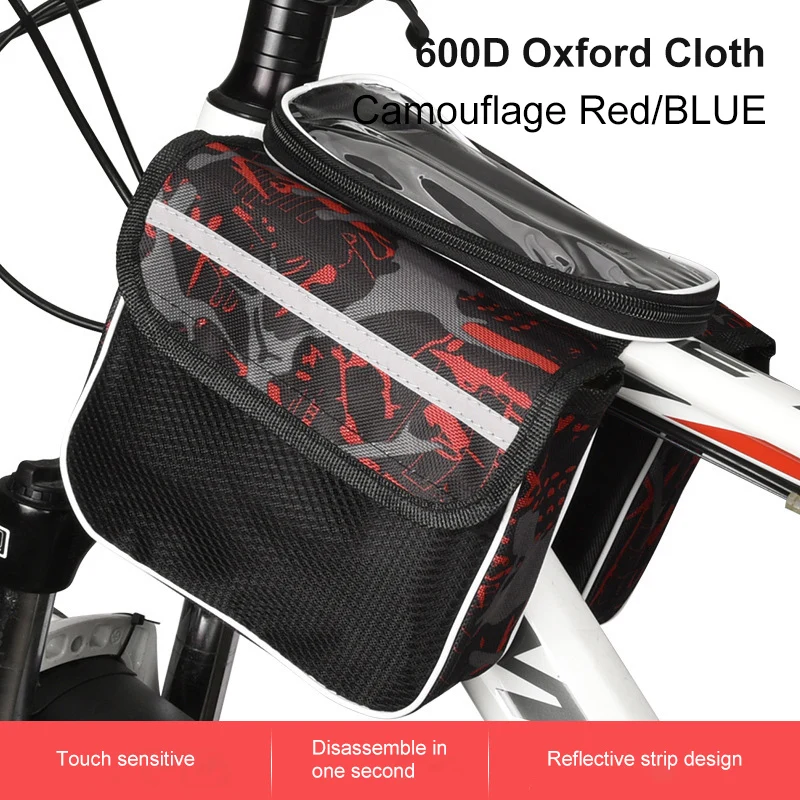 waterproof bicycle bag high capacity mountain road bike front beam accessories for storage phone saddle bags cycling equipment free global shipping