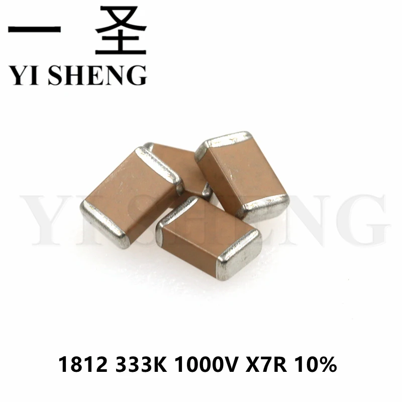 

10pcs 1812 4532 333K 1000V X7R 10% SMD Thick Film Chip Multilayer Ceramic Capacitor