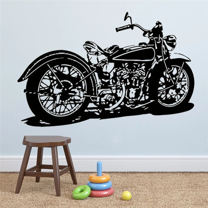 

Motocross Wall Decal for kids rooms decoration waterproof Vinyl Motorcycle Wall Sticker Chopper Bike Wall Decor Decals HQ413