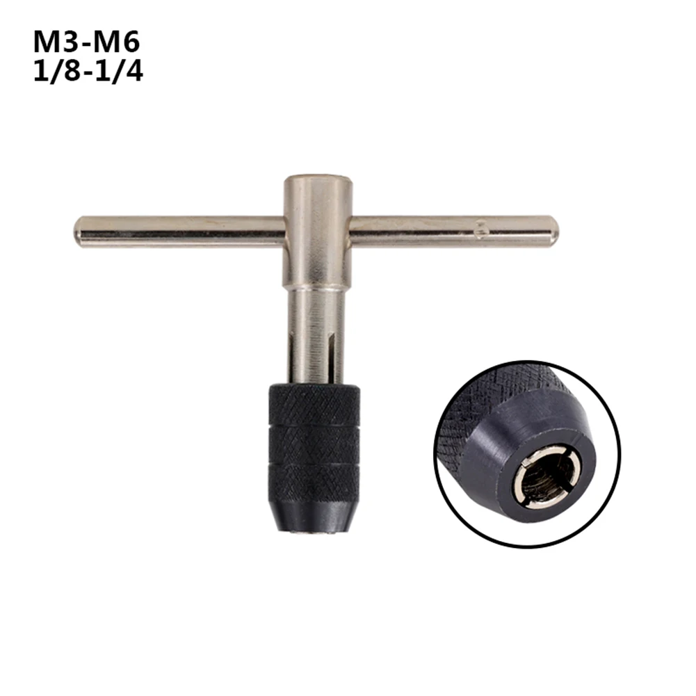 

M3-M6 M5-M8 M6-M12 T-Handle Adjustable Tap Wrench Screw Tap Holder Hand Tools For Bicycle Repair, Furniture Assembly