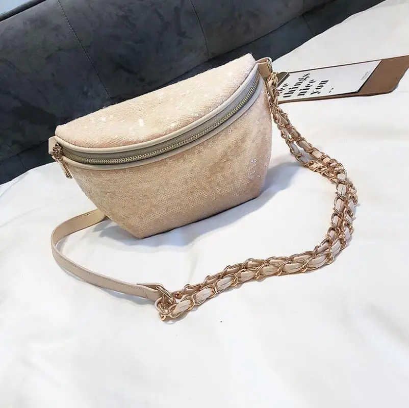 Женская поясная сумка для путешествий модная сумка-слинг с пайетками женщин