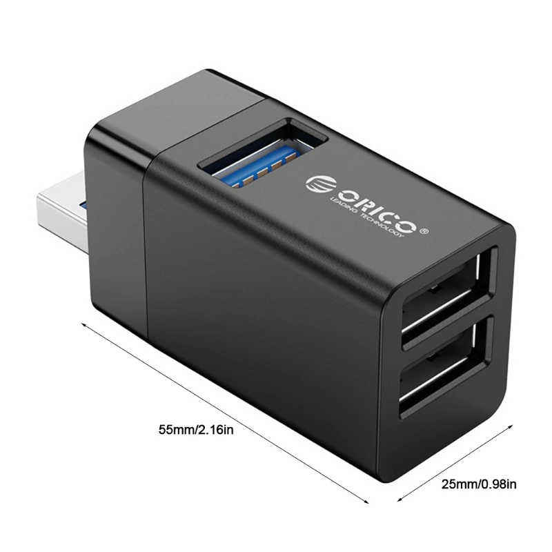 

ORICO Wireless 3 in 1 USB 3.0 Hub Splitter 3-port 5Gbps High Speed Laptop Extender Multi-interface for Desktop Laptop