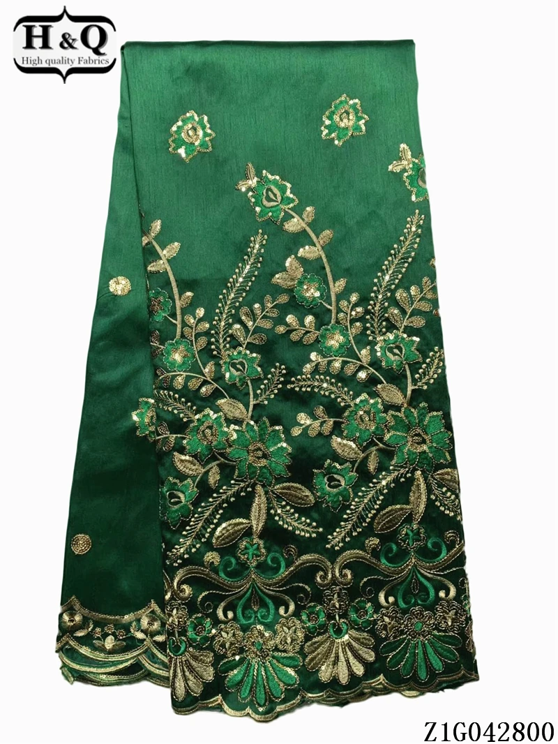 

H&Q african george satin lace fabric 2021 high quality embroidery swiss silk laces rayon/polyester fabrics 5 yards/lot GL0520