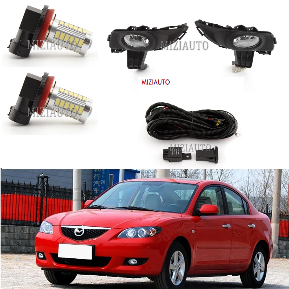 Туман светильник s для Mazda 3 M3 1.6L 2003 2010 головной галогенная светодиодный фонарь