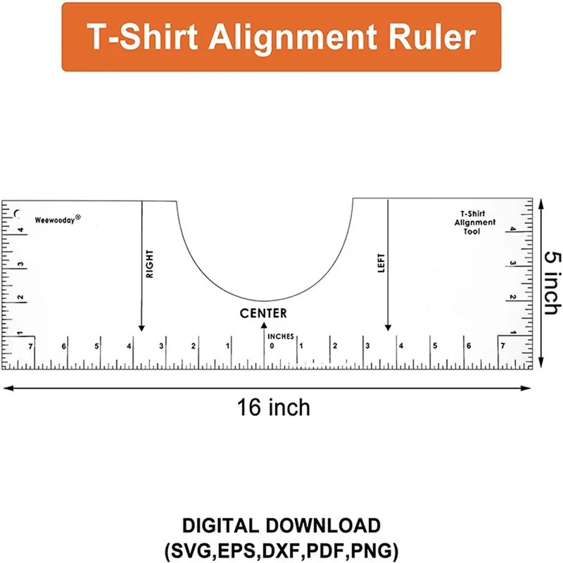 

T-Shirt Rulers Guide Shirt Alignment Tool T-Shirt Ruler Centering Ruler for Round Neck Calibration Tool Designs on Shirts