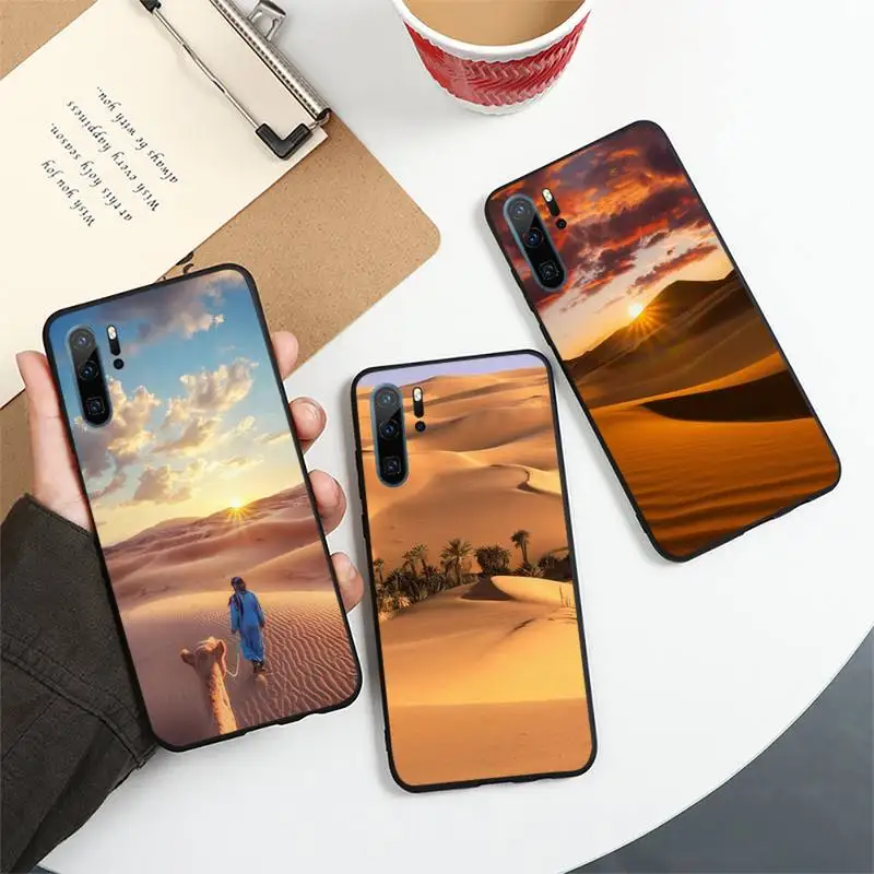 

Hot Desert Camel Oasis Phone Case For Huawei honor Mate 10 20 30 40 i 9 8 pro x Lite P smart 2019 nova 5t