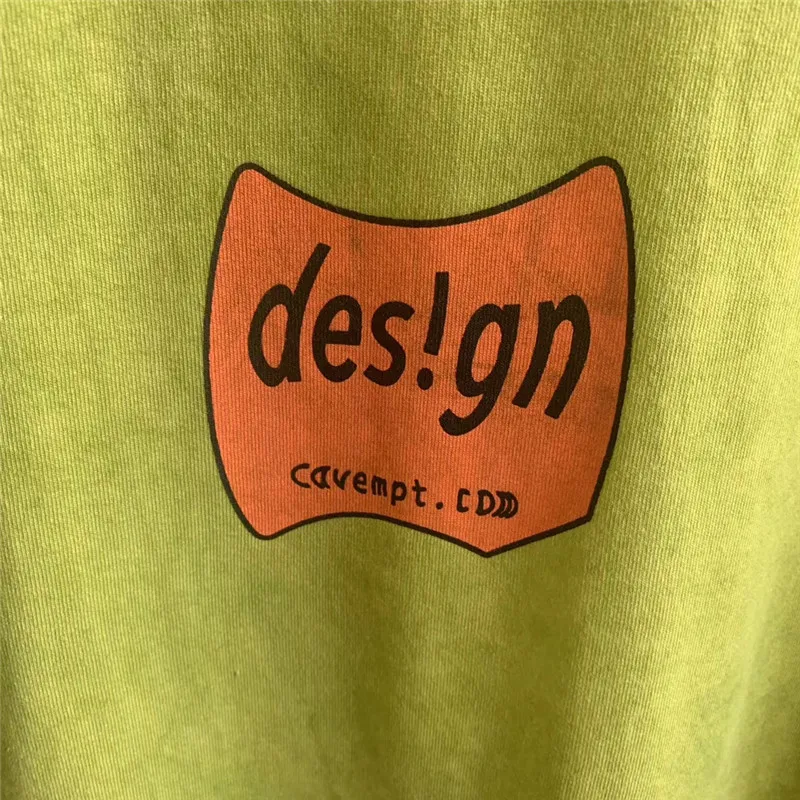 

Oversized Green CAVEMPT New Design Summer T Shirt Men Women Basic Tops Tees C.E Cav Empt Printed T-Shirt