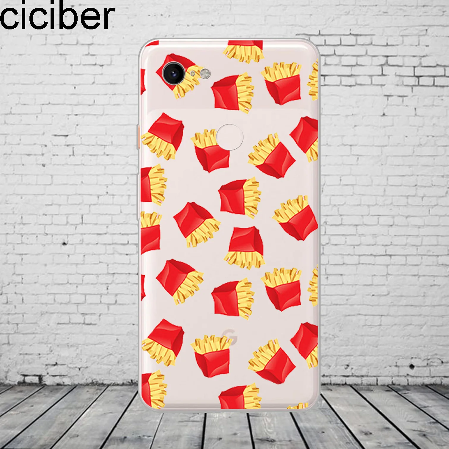 Ciciber еда картошки фри Кола гамбургер шаблон чехол для телефона Google Pixel 3 2 XL Мягкий