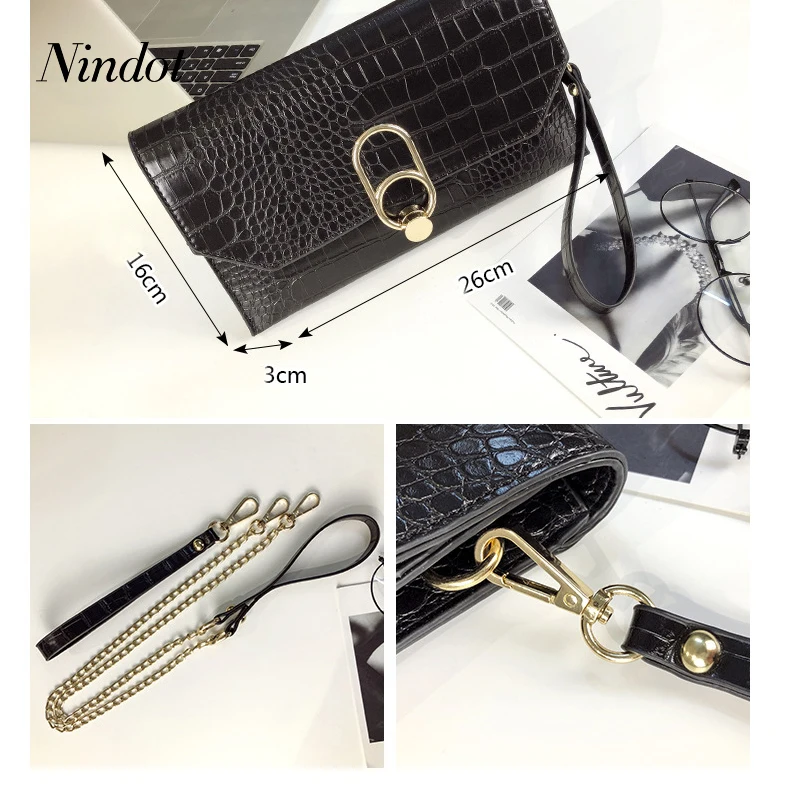 Nindot, женский клатч, красные роскошные сумки, женские сумки, дизайнерские, крокодиловые, клатч, вечерняя сумка, на цепочке, через плечо, вечерние