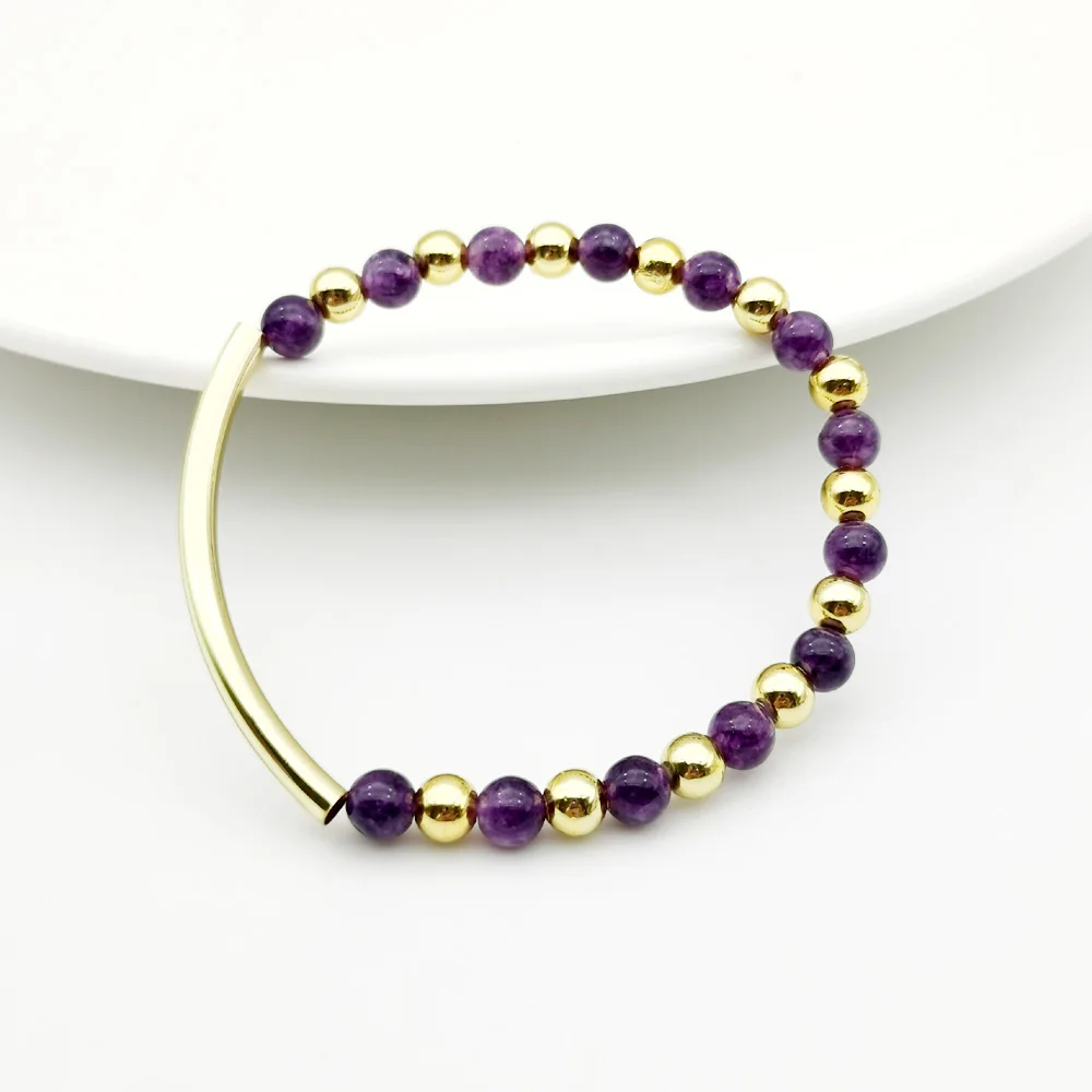 Wgaud натуральный камень Бусины чакра браслеты и браслет аметисты кварца лазурит