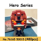 Кулон в виде шлема героя из серии Железный, 480 шт., фиктивный человек, модель ягера, игрушки для детей, подарки для мальчиков, 76165