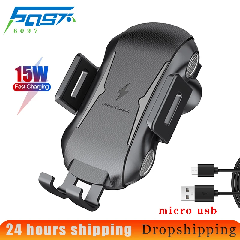 

Automatic Car Wireless Charger Holder 15W Qi Fast Charging Stand for iphone Samsung Xiaomi Touch Induction Phone Holder Mount