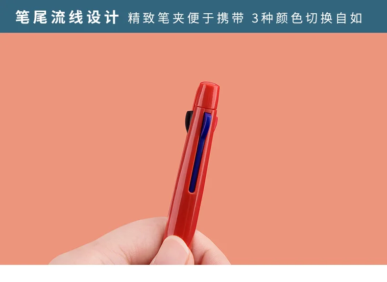Новинка года! многофункциональная ручка 3 в 1 xiaomi kinor, 3 цвета, 0,7 мм, черный, синий, красный стержень сменный гелевый карандаш, гладкое письмо для офиса, студента