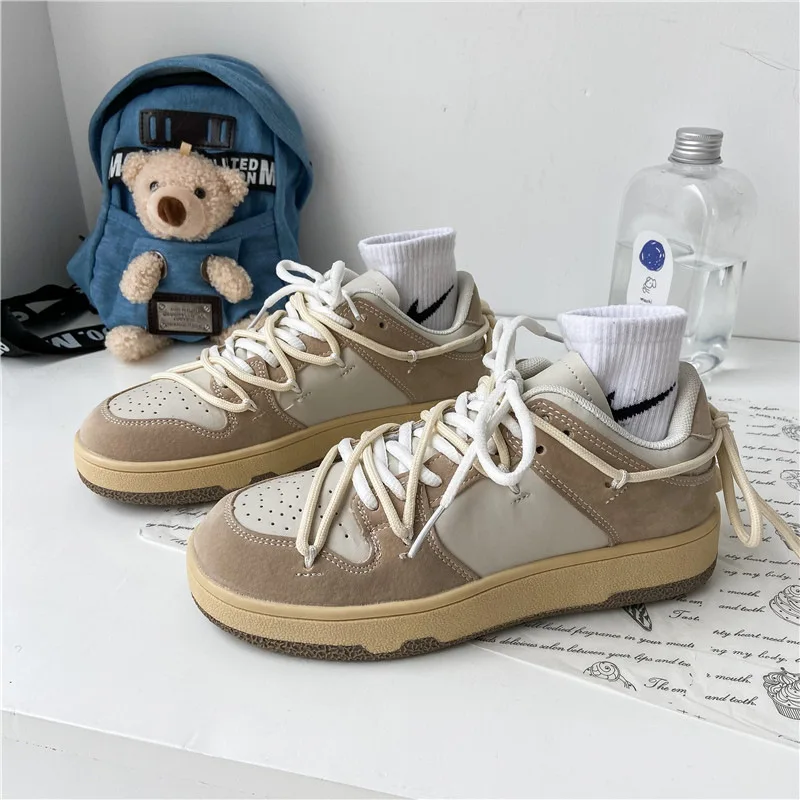 Белые ботинки женские кожаные прогулочные Air Force модные холщовые кроссовки