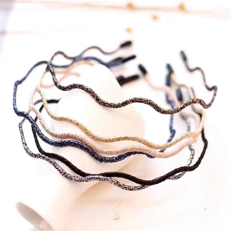 Модные женские супертонкие блестящие повязки для волос индивидуальные