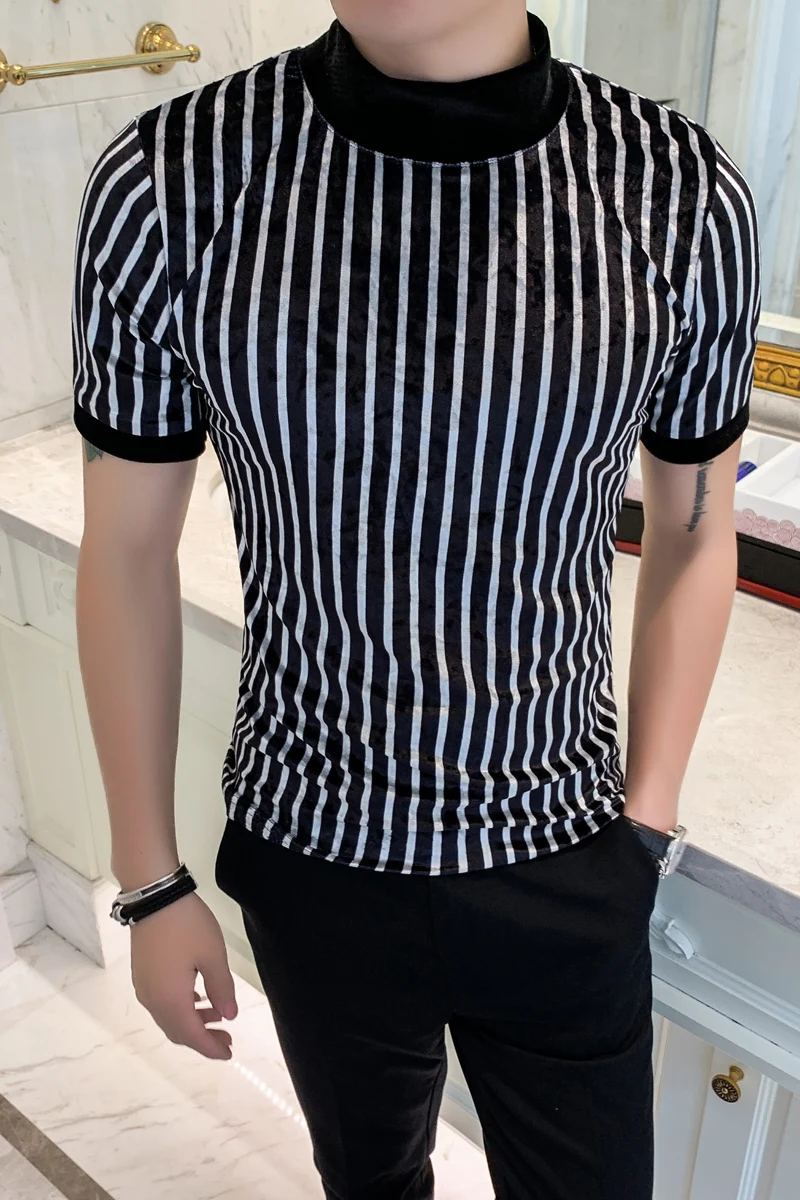 Мода 2019 Social Club полосатые футболки мужские с коротким рукавом Homme тонкий