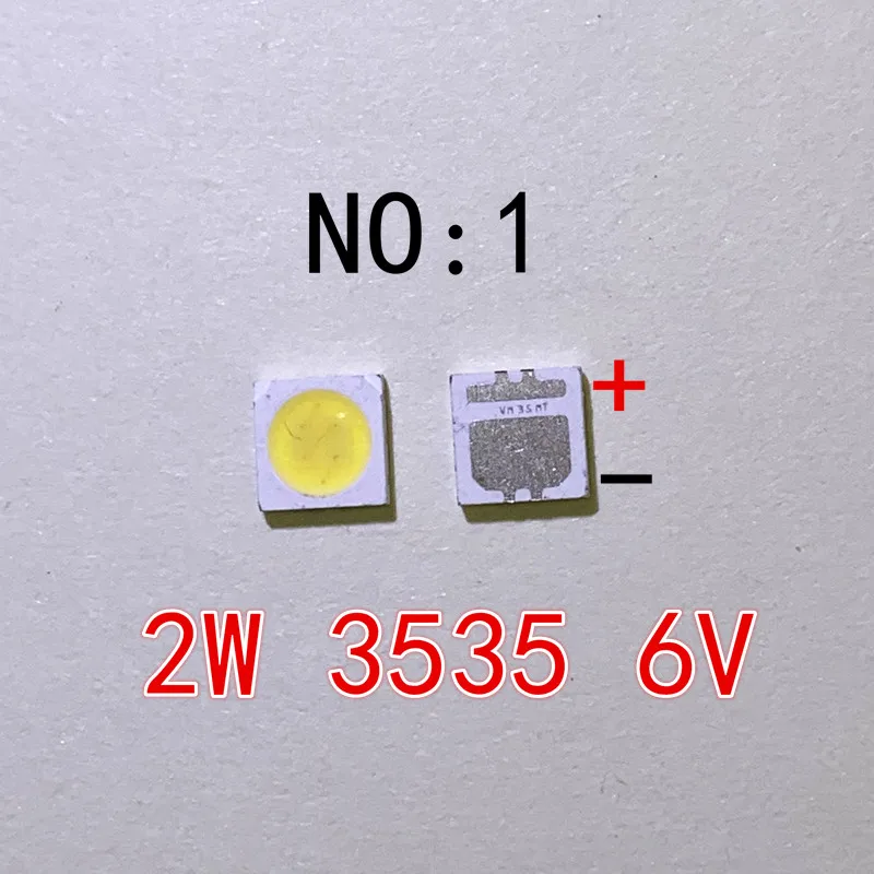 Сеульский 100 шт. светодиодный Ad Alta Potenza Retroilluminazione A светодиодный 2 w 3535 6 v bianco Freddo 135LM tv Applicazione SBWVL2S0E - Испускаемый цвет: NO1