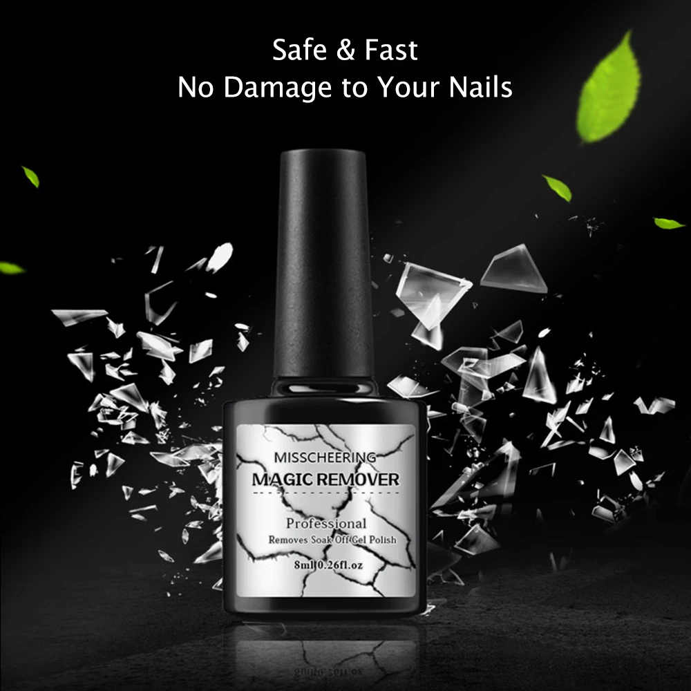 

8ML Fast Nail Gel Polish Remover Healthy Burst Magic Remover Liquid for Base Top Coat Remove Surface Lacquer Within Minutes