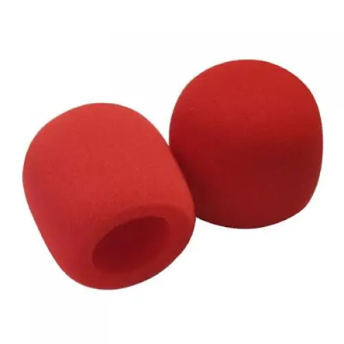 

2 Red Handheld Stage Microphone Windscreen Foam Mic Cover Karaoke DJ Sales