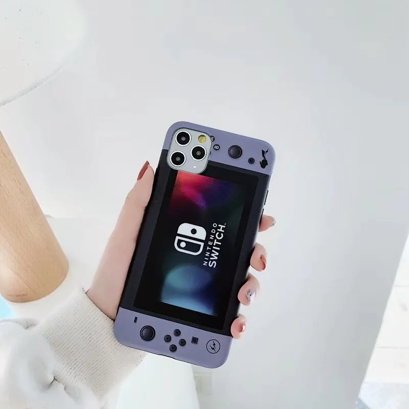 Black Game console SWITCH Remote Control Handle Phone Case For Apple iPhone 11 Pro Max 7 8 6 6s Plus X XS Xr Gamepad IMD Cover | Мобильные