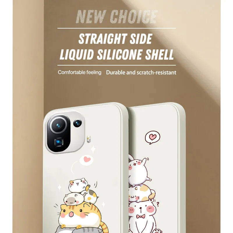 cute cartoon phone case for xiaomi 10 lite 5g 10s pro ultra 11 6x 8 9 cc9e poco m3 nfc x3 anti fall back cover free global shipping