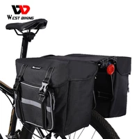 west biking 25l bicycle bags cycling travel trunk bag seat saddle pannier waterproof mtb road mountain luggage carrier bike bags