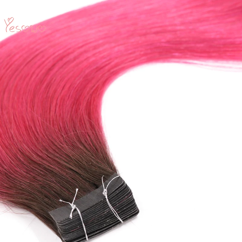 Yesowo Омбре Remy человеческие волосы 10 шт 20 40 шелковистые прямые 2 5 г/шт. перуанские
