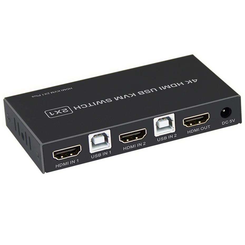 2 порта 4K HDMI совместимый USB KVM переключатель 2X1 V1.4 для Apple OS. Поддержка Windows 10 до