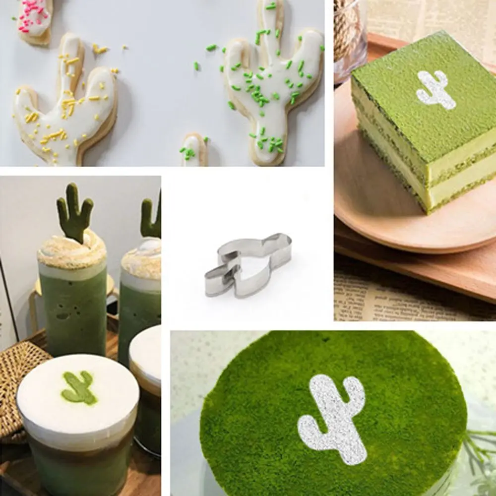 Кактус печенья плесень из нержавеющей стали помадка торт тиснение украшения
