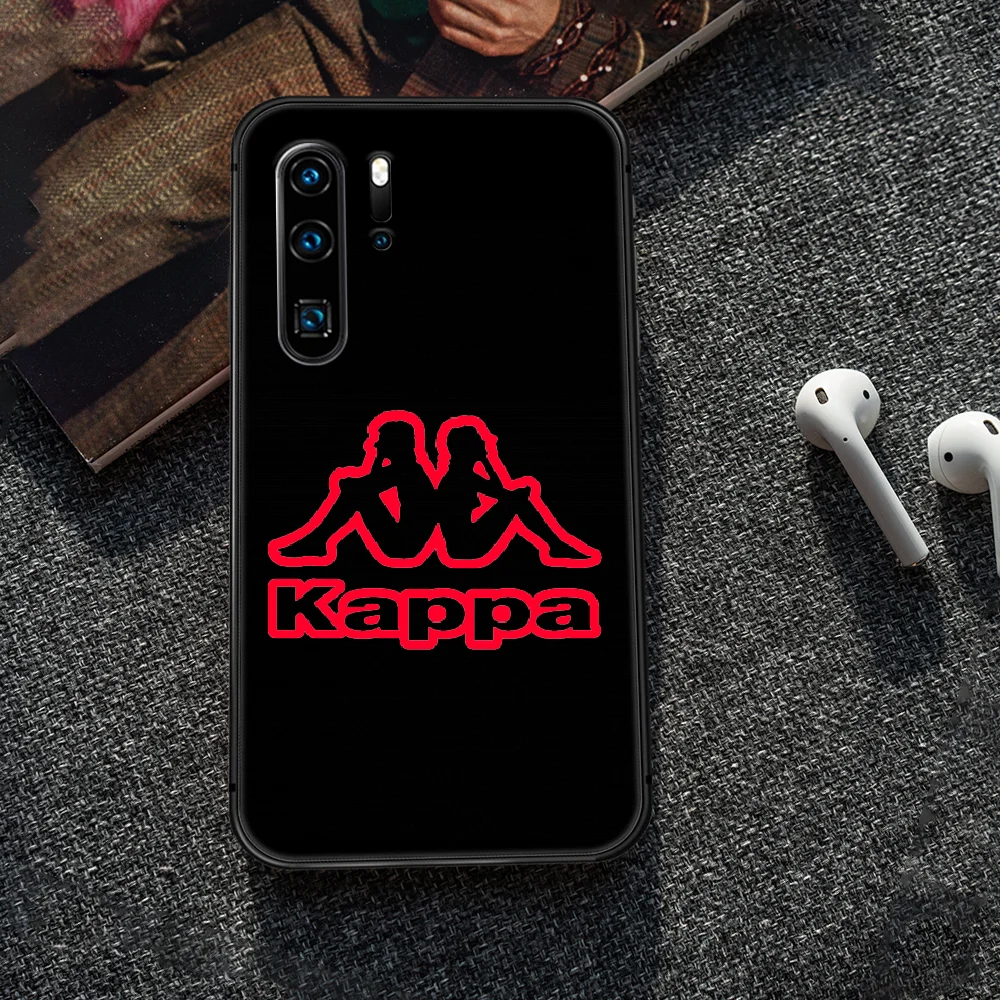 

Italian sports brand kappa Phone Case Cover Hull For Huawei P8 P9 P10 P20 P30 P40 Lite Pro Plus smart Z 2019 black Waterproof