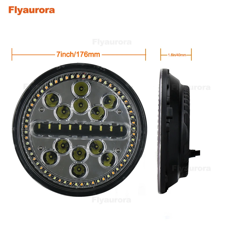2 шт 7 дюймов светодиодные фары &quotфара мотоцикла светодиодный задний фонарь с DRL
