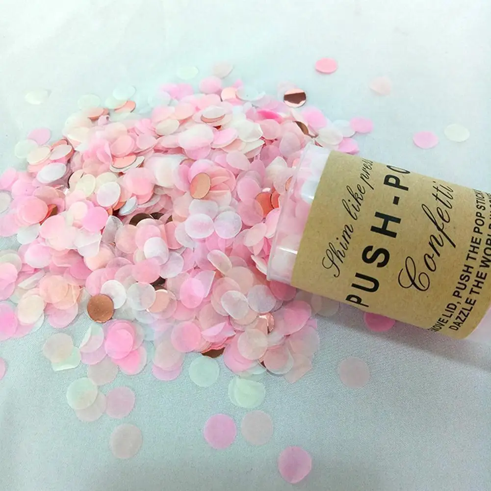 

Пуш-ап для конфетти для вечерние, для свадьбы, дня рождения, круглый цветок, товары для выпускного, украшение для вечерние, мини-конфетти R5F3