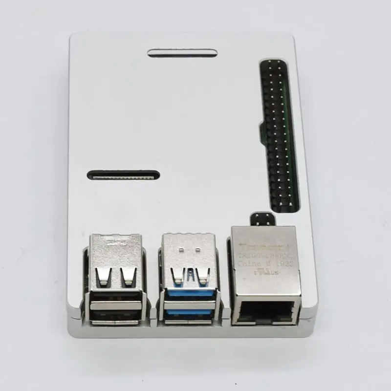 

1Set Aluminum Alloy Case Ultra-thin Metal Protective Cover Shell Silver Enclosure for Raspberry Pi 4 Model B