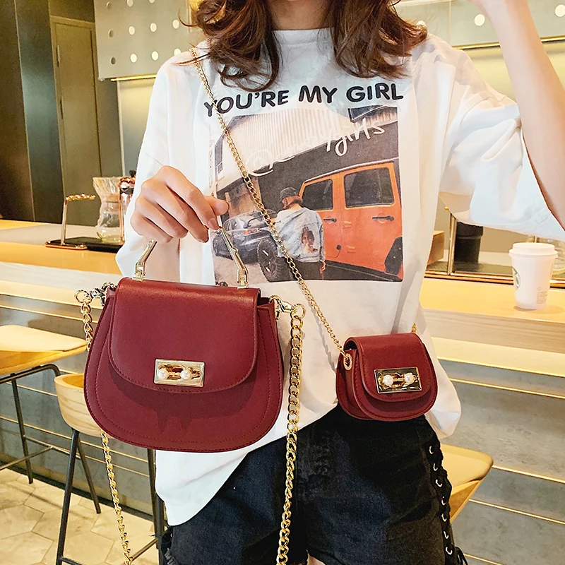 2019 женская сумка на цепочке Роскошные брендовые дизайнерские женские кожаные