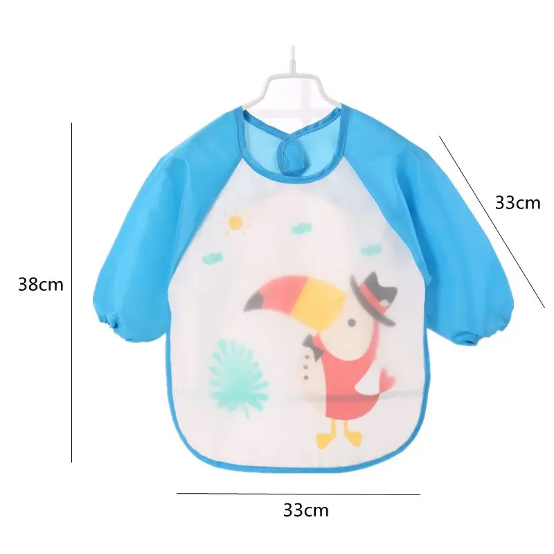 EVA Baby Bibs with Long Sleeves for Children Feeding Infant Overclothes Bandana Waterproof Bib Apron Toddler Scarves | Детская одежда и