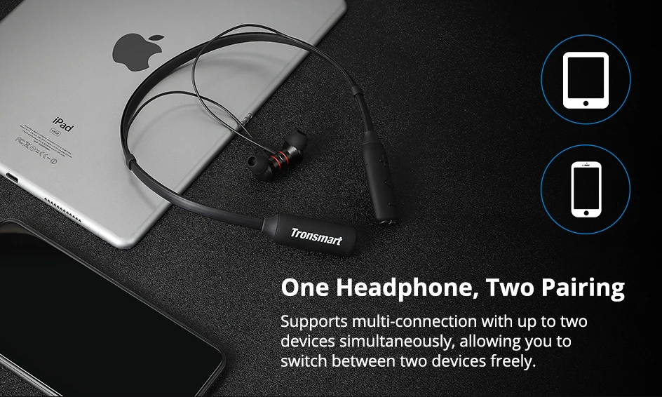 Обновленный Tronsmart S2 Plus Bluetooth 5,0 наушники с чип Qualcomm глубокий бас Голосовое управление беспроводная гарнитура для iOS Android