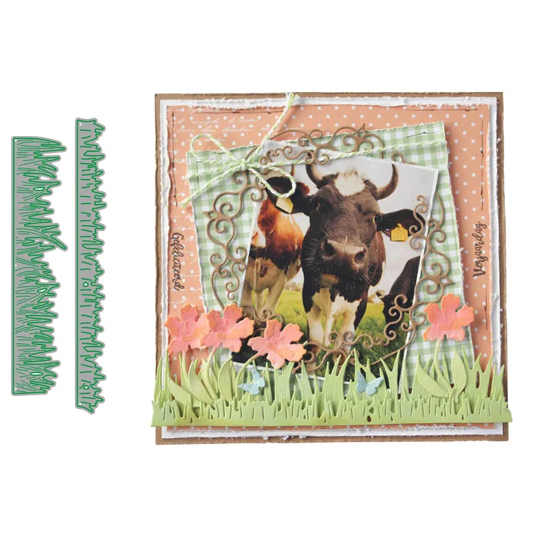 

Металлические Вырубные штампы LLove CCraft, форма для рукоделия, кружевная трава, граница, скрапбукинг, бумажный нож, форма, лезвие, перфоратор, тр...