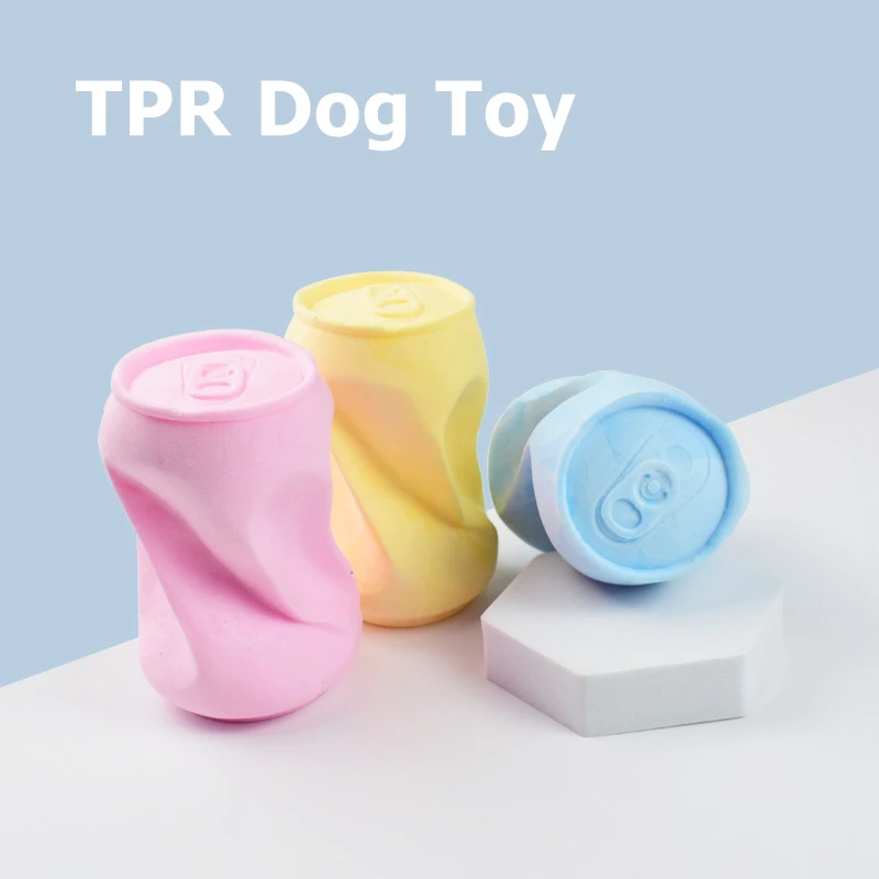 

TPR Dog Chew Toys Non-toxic Foamed Ring-pull Can Shape Molars Gnawing Pet Toy For Medium Big Dogs Training Pets Interaction Toys