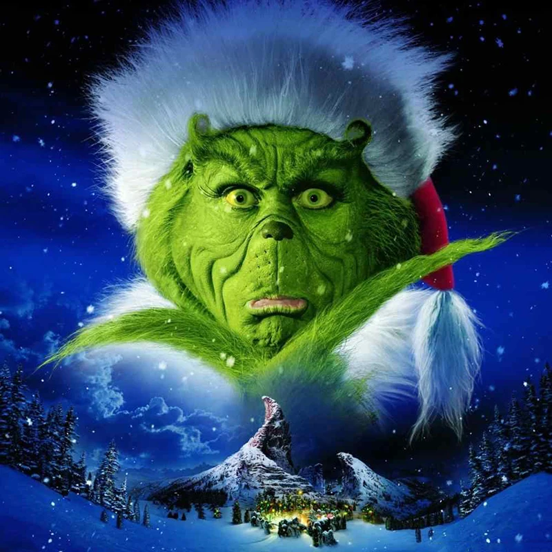 5d алмазная картина Grinch постер из фильма Рождественский подарок полный