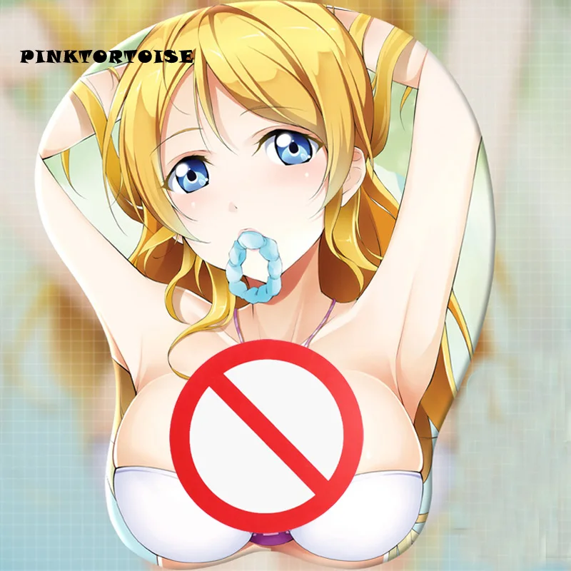 

PINKTORTOISE Anime LoveLive! Ellie mousepad 3d chest Soft Silicon 3D Pad anime Ergonomic mat Gaming MousePad