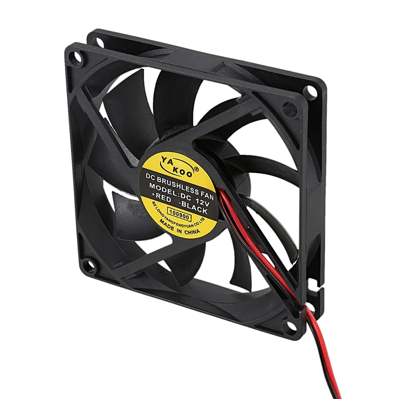 

DC 12V 0.18A 2 Pin Connector PC Computer Case Cooling Fan 80x80mm