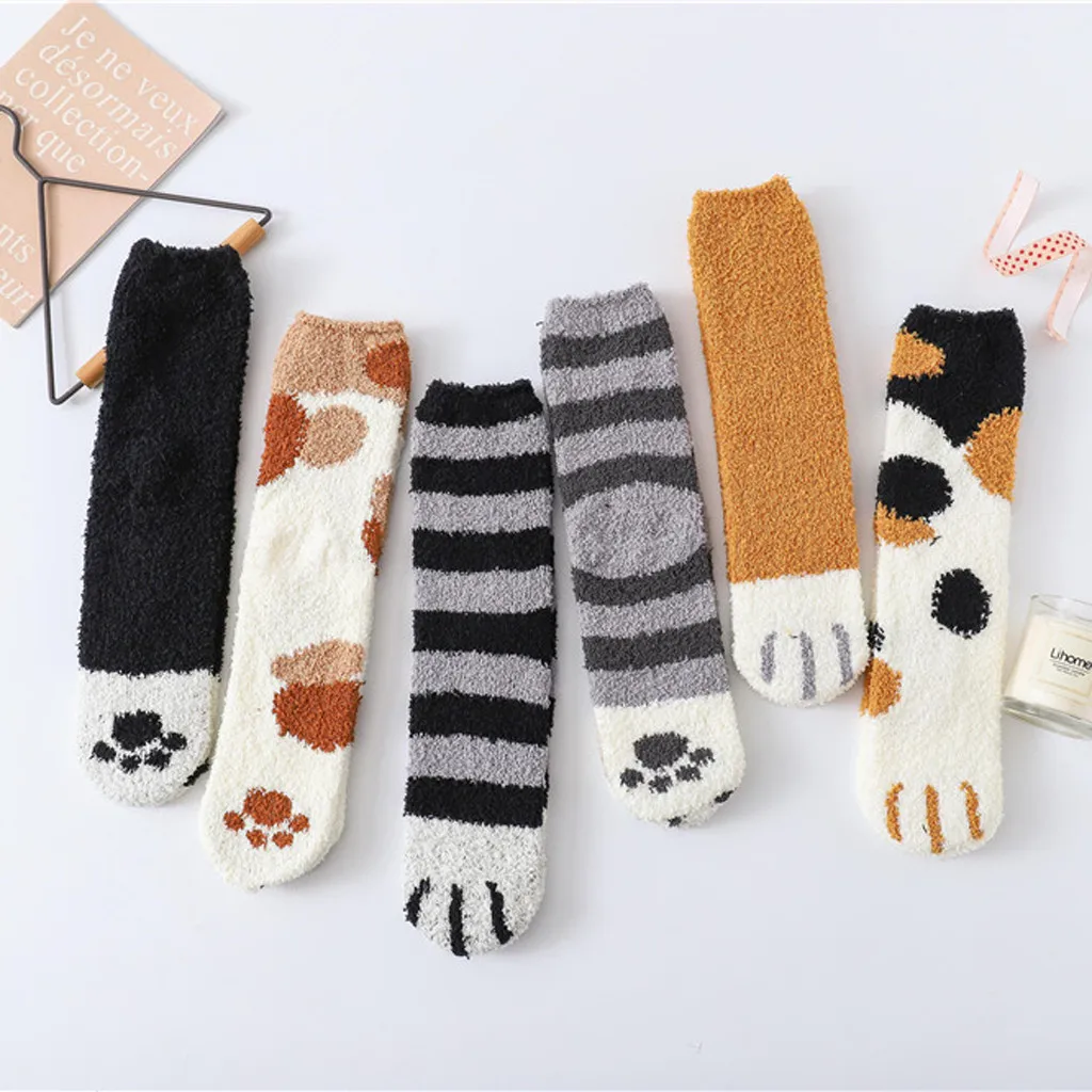 Модные красивые хлопковые носки Kawaii короткие носки до лодыжки с когтями кошки Китти для женщин и девочек; сезон весна-лето; женские носки с забавными персонажами из мультфильмов