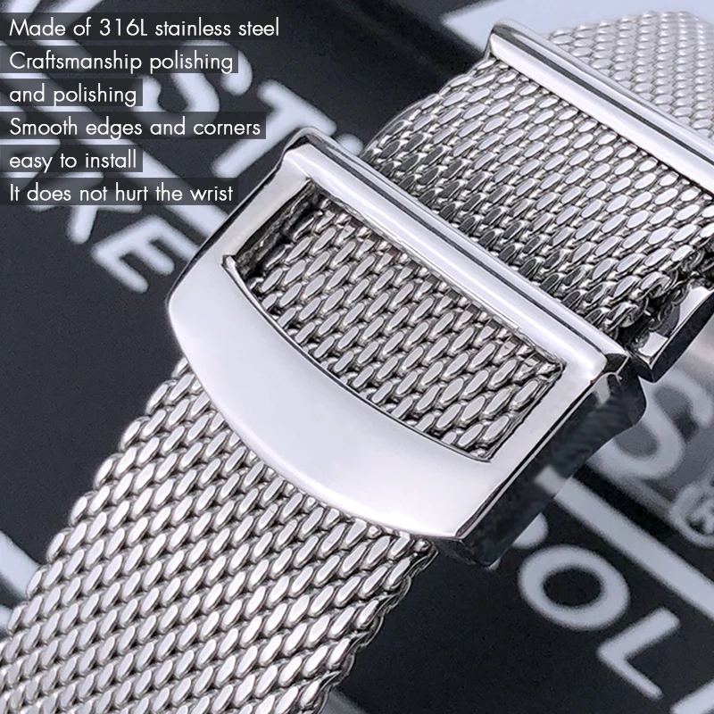 Ремешок для часов IWC Pilot Portfino 20 мм 21 22 из нержавеющей стали