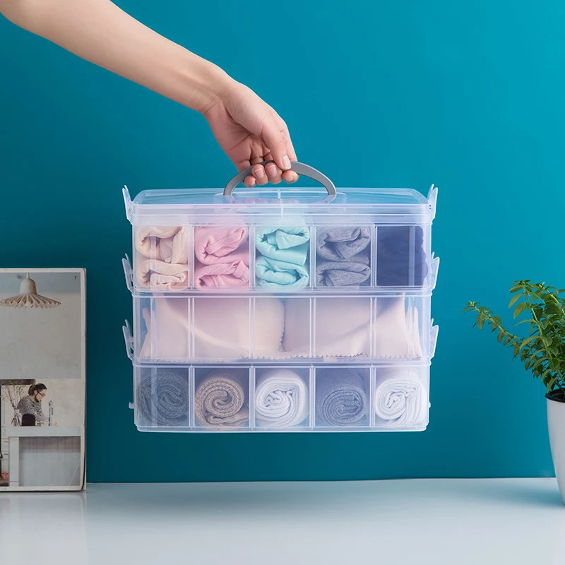 Ящик для хранения пластиковый ящик органайзер нижнего белья носки с выдвижными