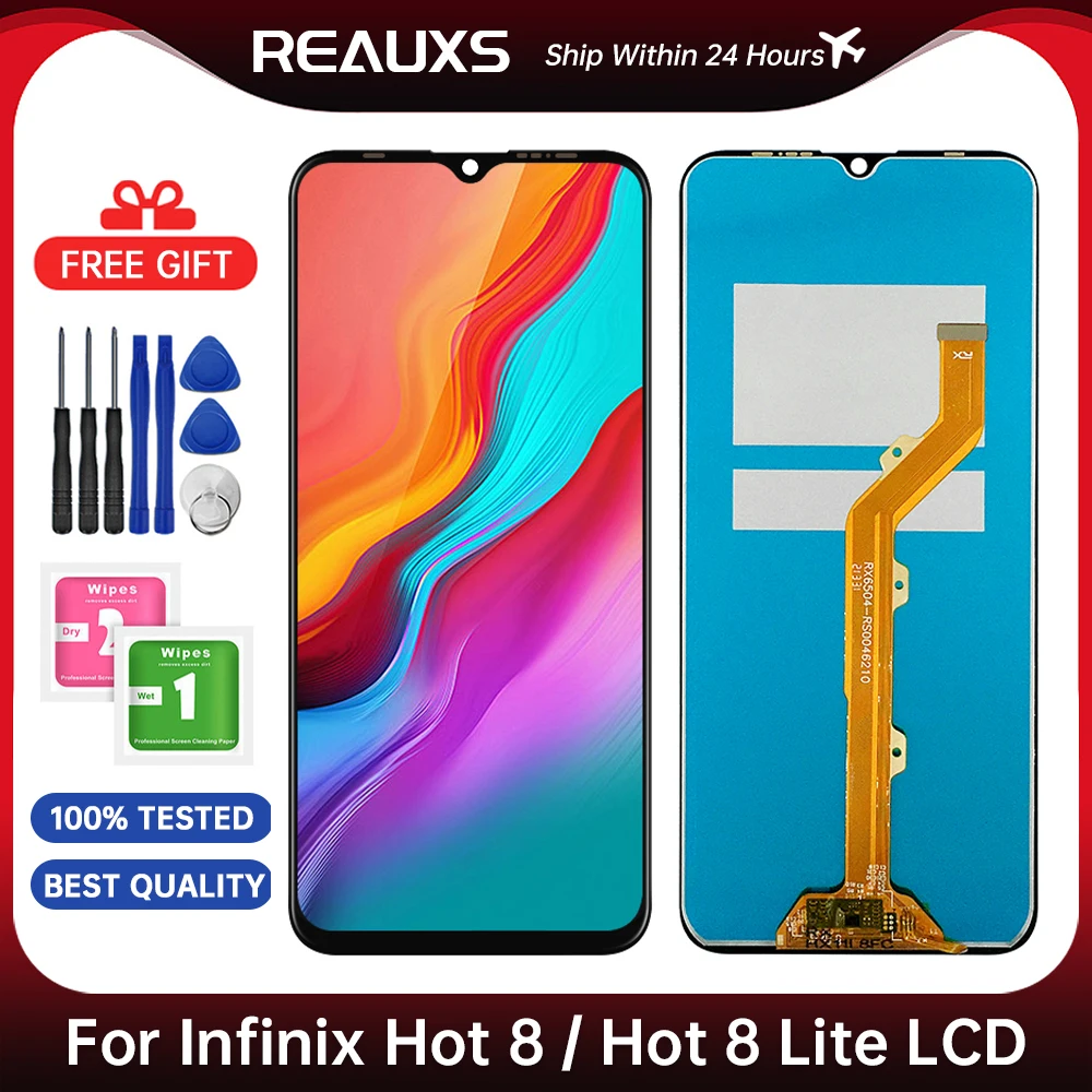 

ЖК-дисплей 6,52 дюйма для Infinix Hot 8, запасные части для ремонта фотографий Hot 8 Lite X650 X650C X650B LCD