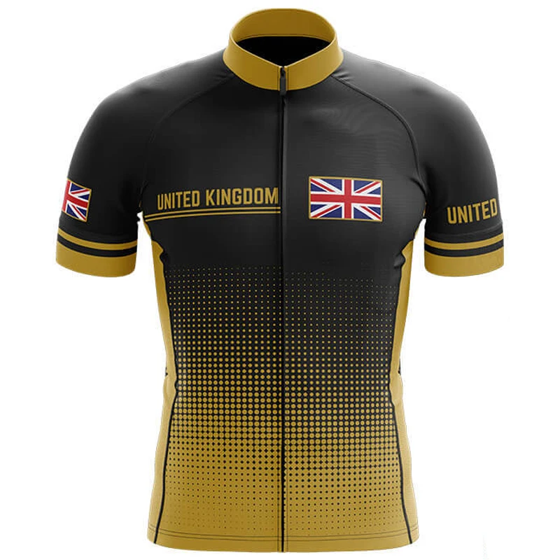 Британская желтая велосипедная Джерси Мужская одежда для горного велосипеда
