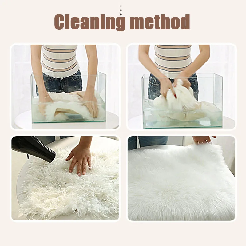 Однотонный ковер с длинными волосами для гостиной прямоугольный пушистый коврик