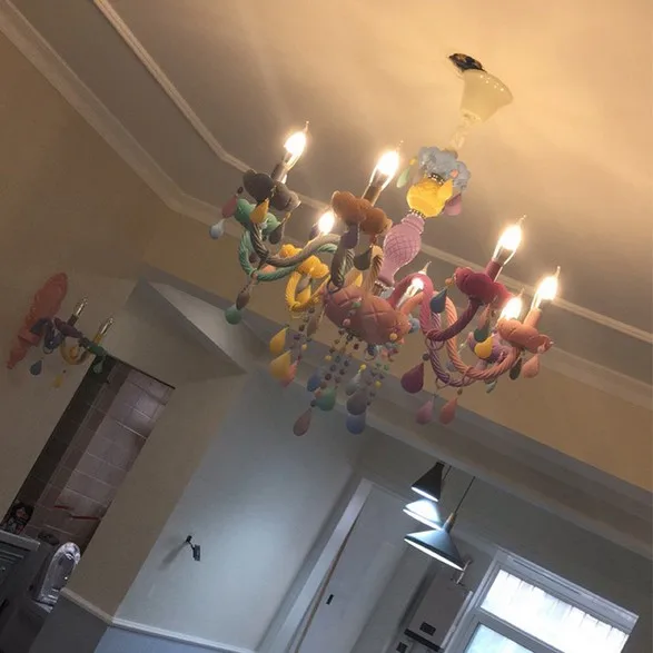 8 Lights Многоцветная Люстра для детской комнаты, спальни, детской люстры, освещение K9 хрустальные итальянские хрустальные люстры, приспособление - Цвет абажура: 8 Lights