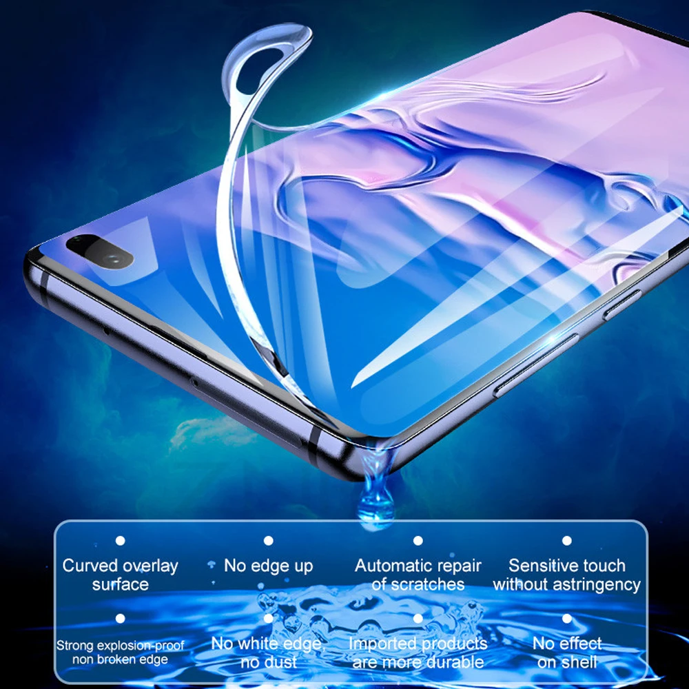 Защитная пленка на экран для Samsung Galaxy Note 9 8 A8 A6 PLUS 2019 S9 S8 S7 EDGE Гидрогелевая