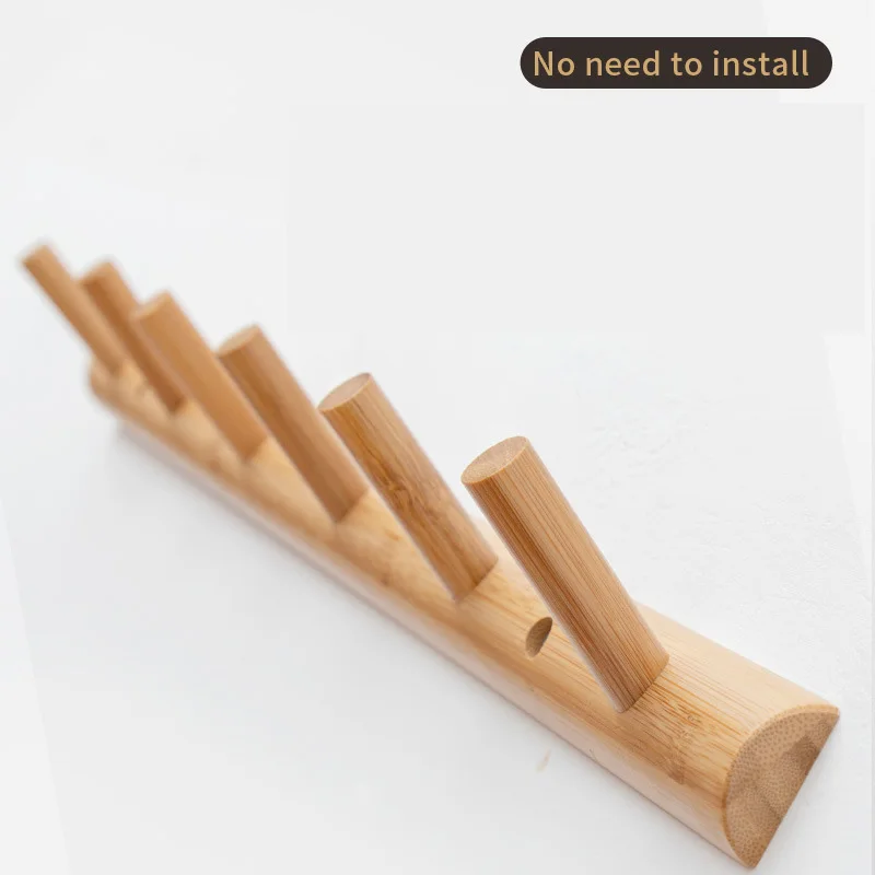 Твердые Деревянные Настенные Крючки вешалка для одежды крючком крючок клей